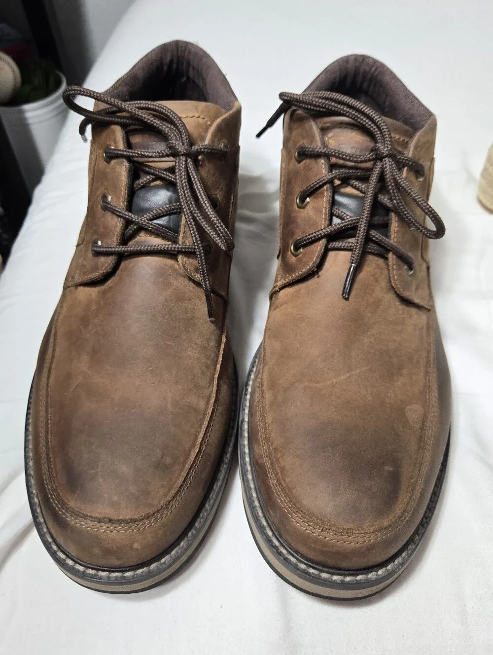 Dunham Byrne WP Chukka CJ0853 Mens Brown Extra Wide 4E Chukkas Boots Sz 12